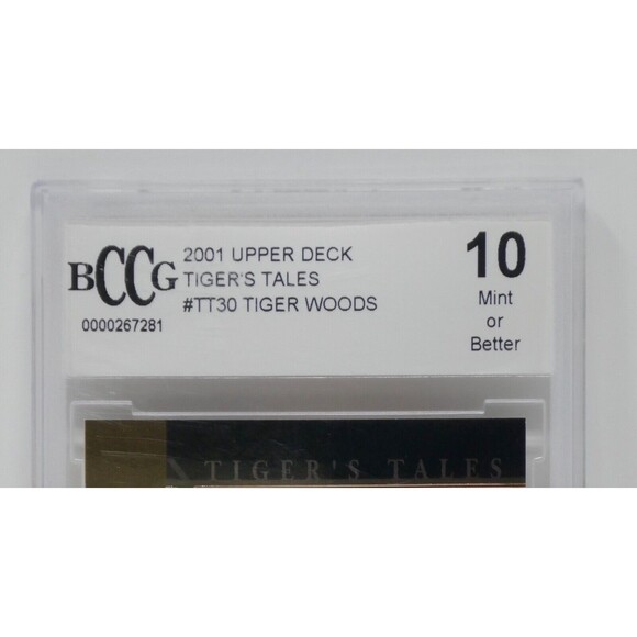 2001 Upper Deck Tiger's Tales #TT30 Tiger Woods Rookie BCCG 10 MINT OR BETTER - Picture 3 of 4